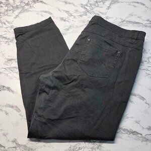 Studio 18 Fantastic Elastic Dark Gray Straight Leg Casual Ankle Pants